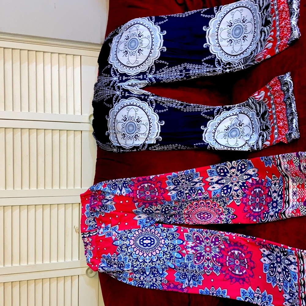 Silk multicolored small pants